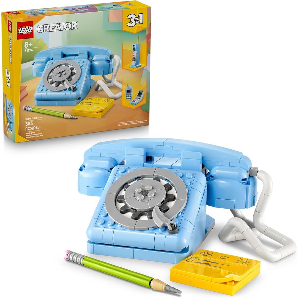 LEGO CREATOR TELÉFONO RETRO 3 EN 1, CONSTRUCCIÓN Y DECORACIÓN PARA HABITACIÓN - 1