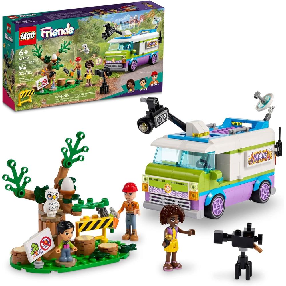 LEGO FRIENDS FURGONETA DE LA REDACCIÓN SET DE CONSTRUCCIÓN CON ACCESORIOS DE NOTICIAS Y MINIFIGURAS - 1