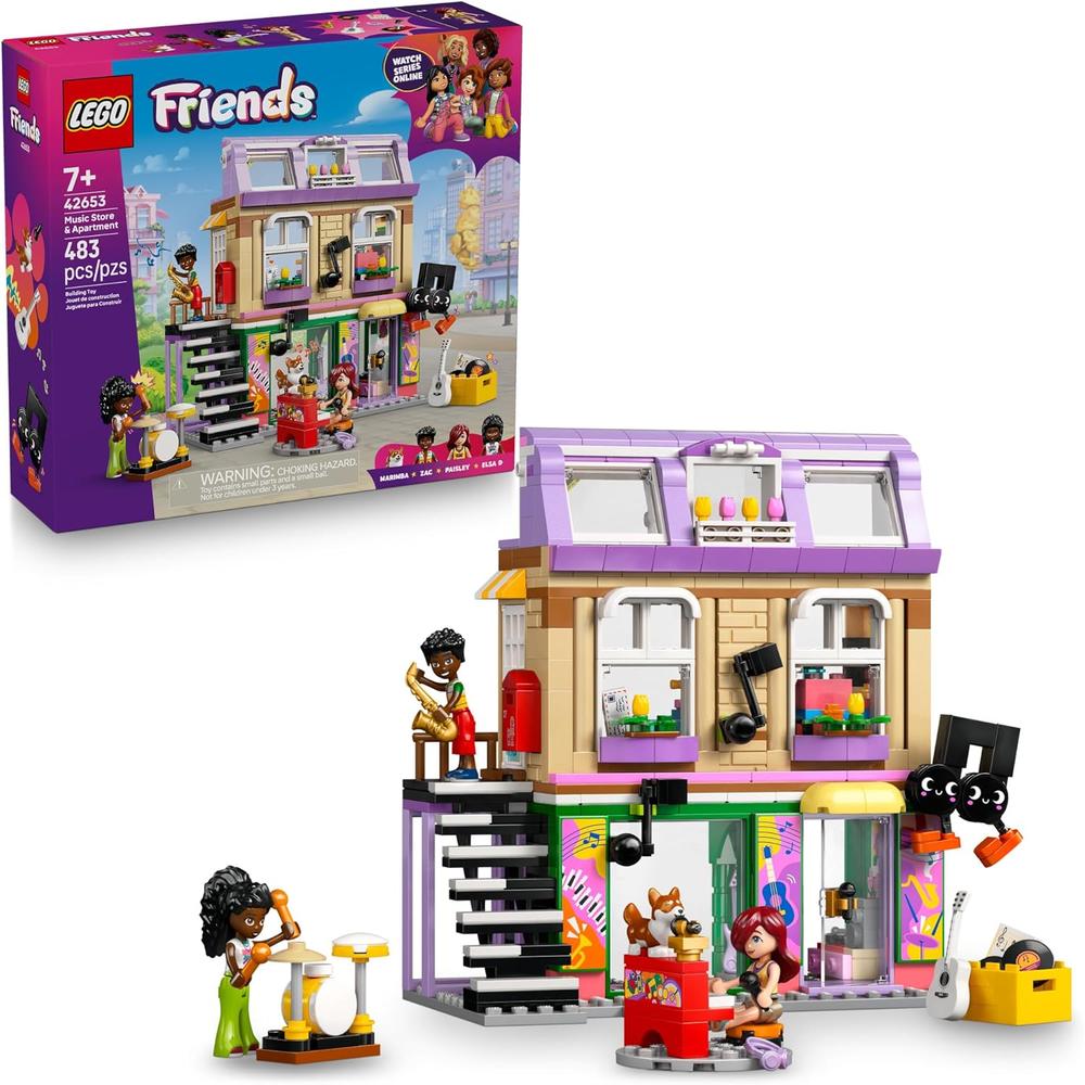 LEGO FRIENDS TIENDA DE MÚSICA Y EDIFICIO, JUEGO INTERACTIVO Y NARRACIÓN - 1