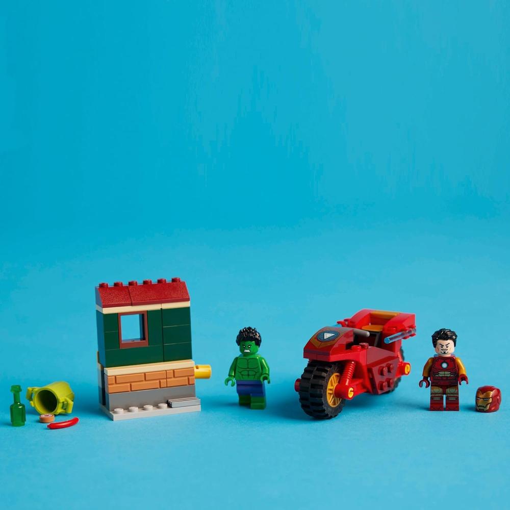 LEGO MARVEL IRON MAN CON MOTO Y HULK, SET COLECCIONABLE CON 2 MINIFIGURAS - 4