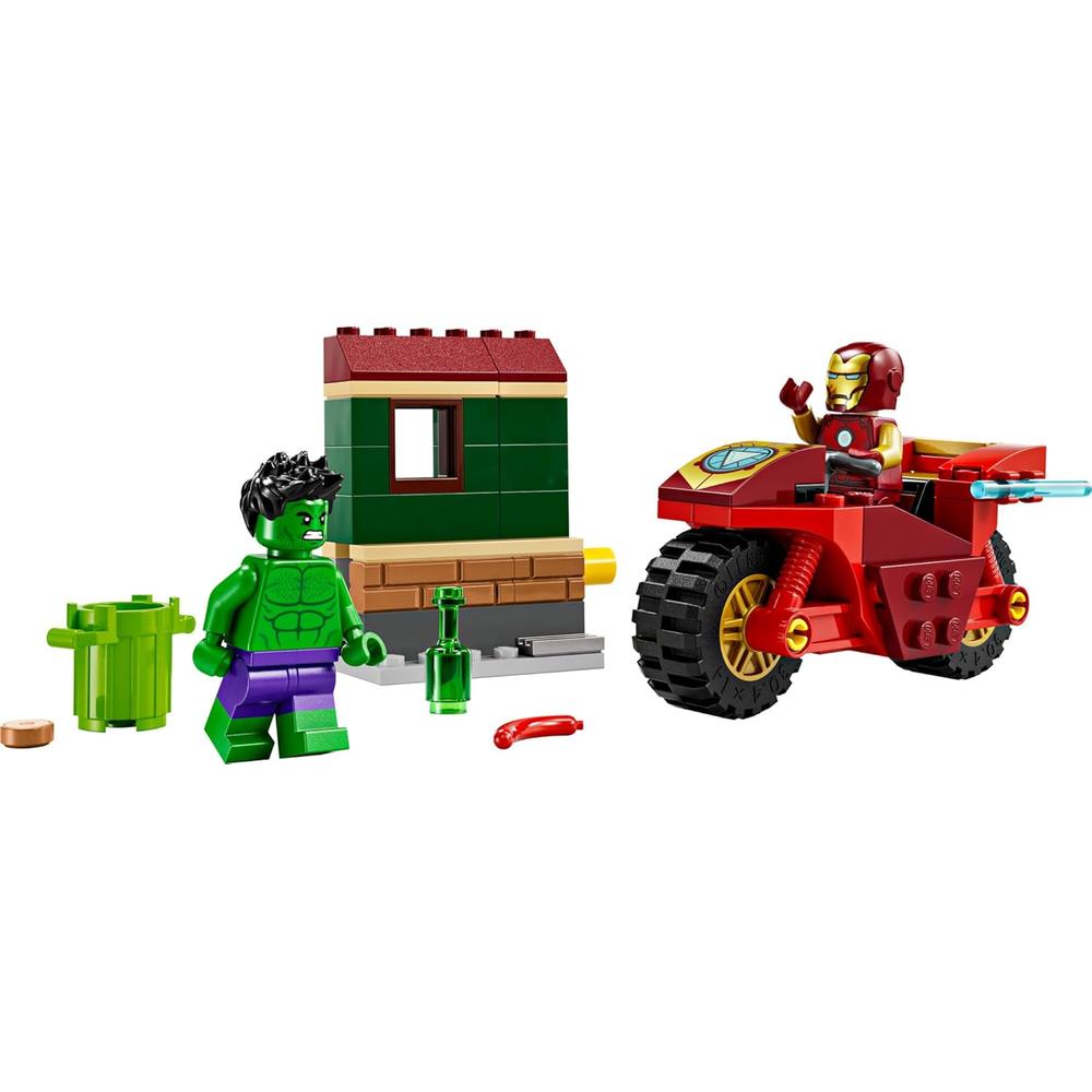 LEGO MARVEL IRON MAN CON MOTO Y HULK, SET COLECCIONABLE CON 2 MINIFIGURAS - 5