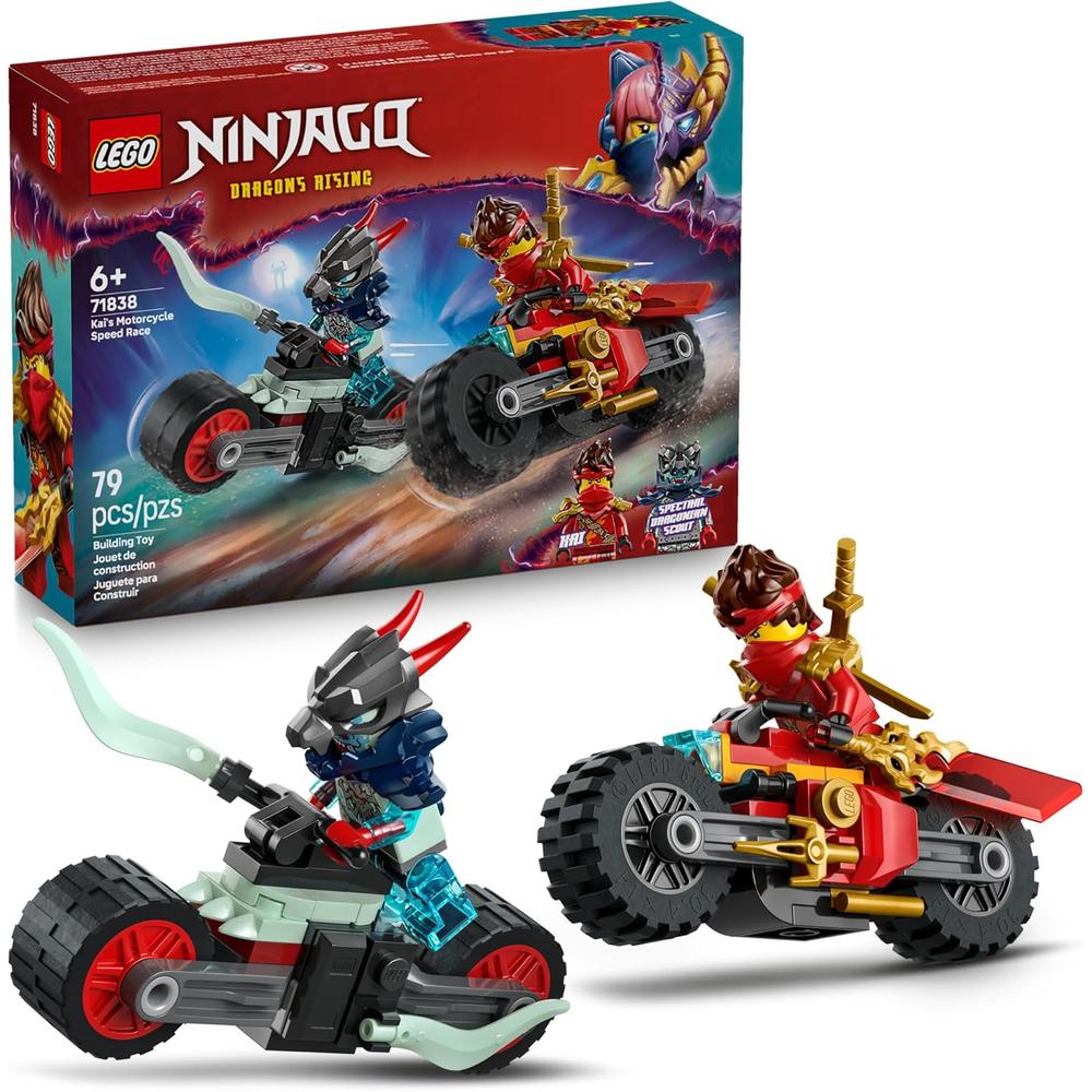 LEGO NINJAGO KAI CARRERA DE MOTOS, BLOQUES DE CONSTRUCCIÓN CON 2 MINIFIGURAS - 1