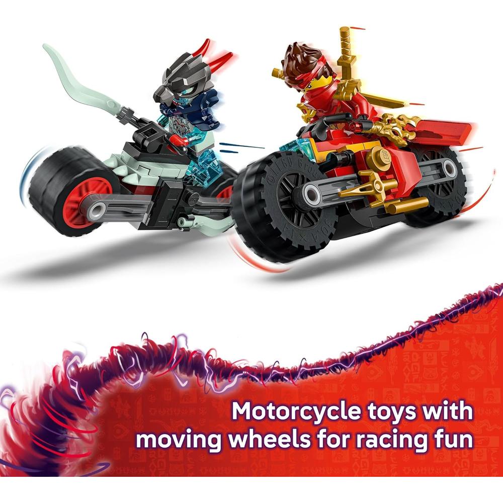 LEGO NINJAGO KAI CARRERA DE MOTOS, BLOQUES DE CONSTRUCCIÓN CON 2 MINIFIGURAS - 3