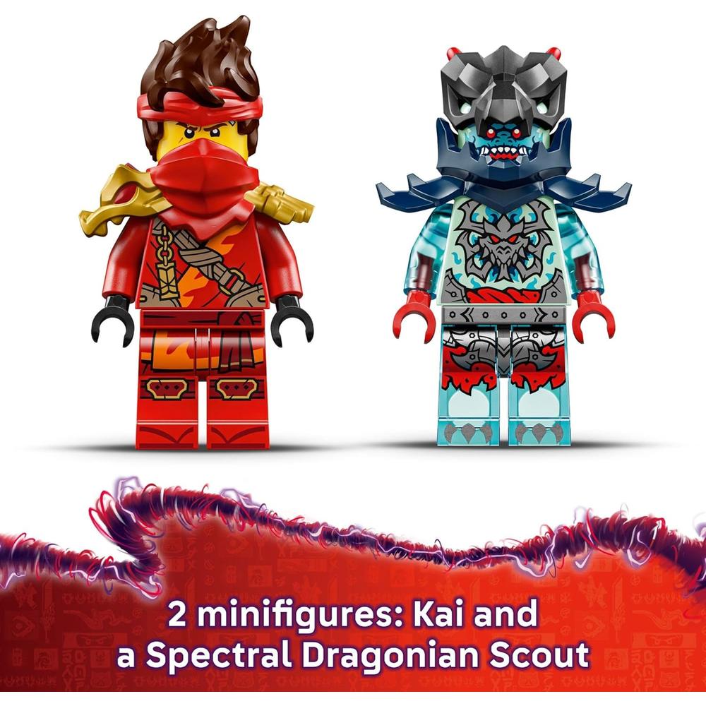 LEGO NINJAGO KAI CARRERA DE MOTOS, BLOQUES DE CONSTRUCCIÓN CON 2 MINIFIGURAS - 5
