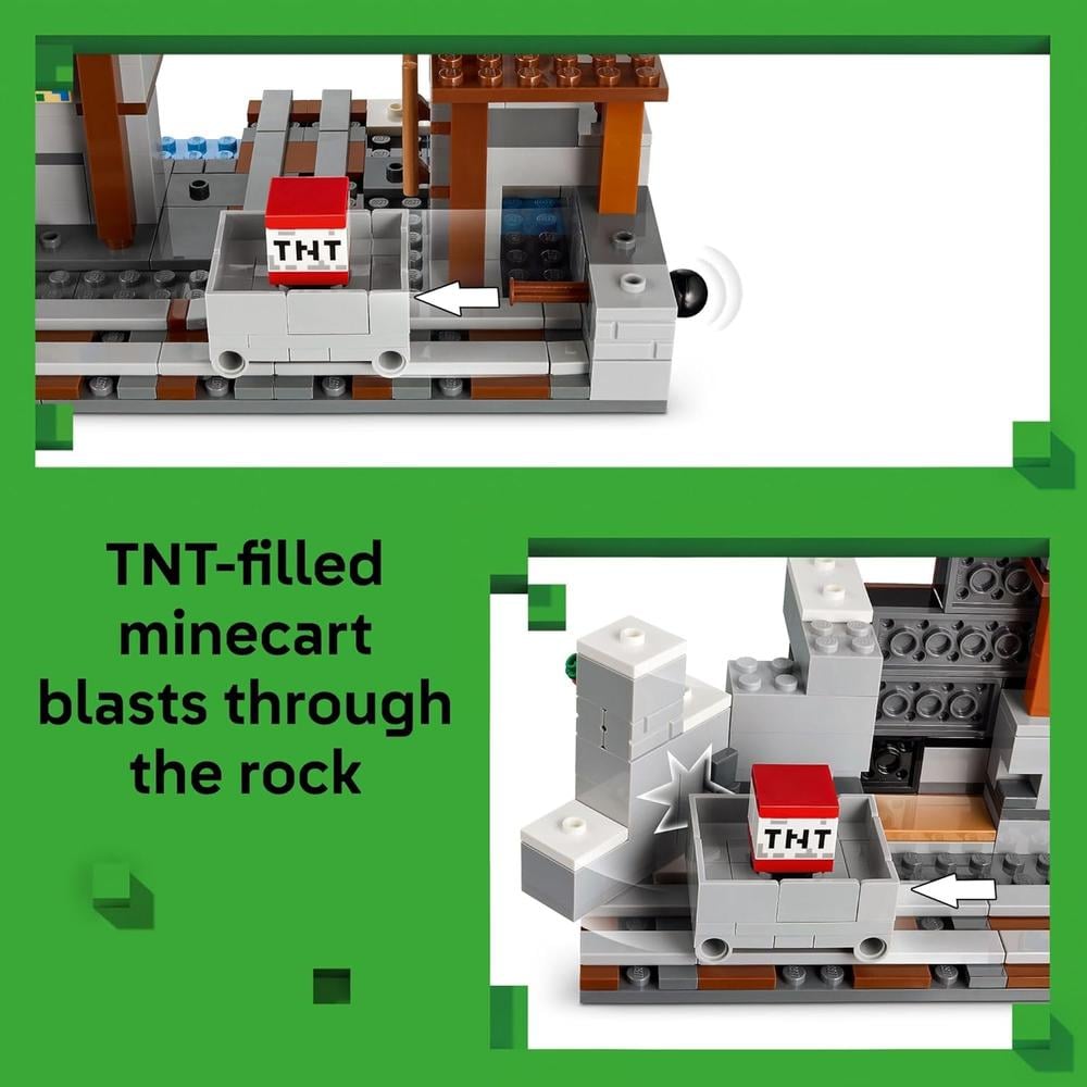 LEGO MINECRAFT LA MINA DEL PICO, MINIFIGURAS ALEX, MINERO Y ARAÑA ERRANTE - 3