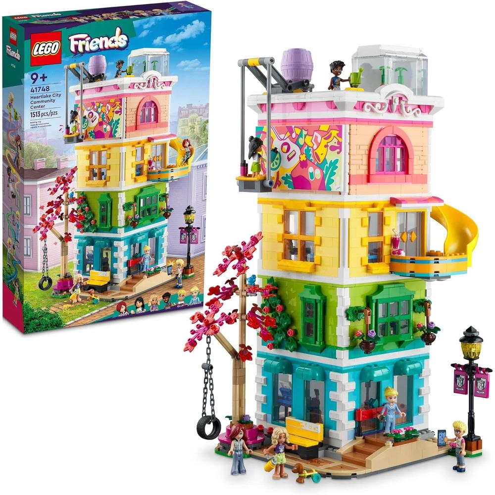 LEGO FRIENDS CENTRO COMUNITARIO DE HEARTLAKE CITY SET DE CONSTRUCCIÓN CON 6 MINIMUÑECAS Y PERRO - 1