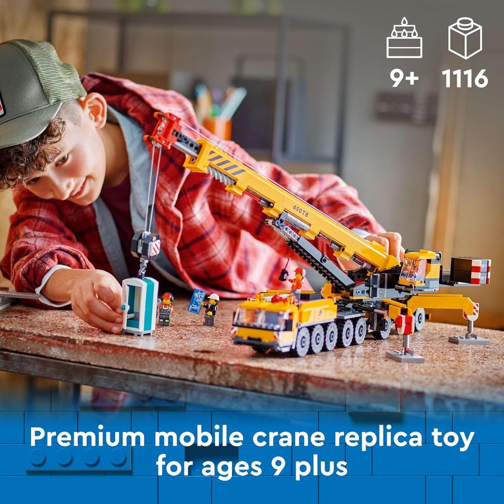SET MÓVIL AMARILLA LEGO CITY CON PLUMA EXTENSIBLE Y 4 MINIFIGURAS - 3