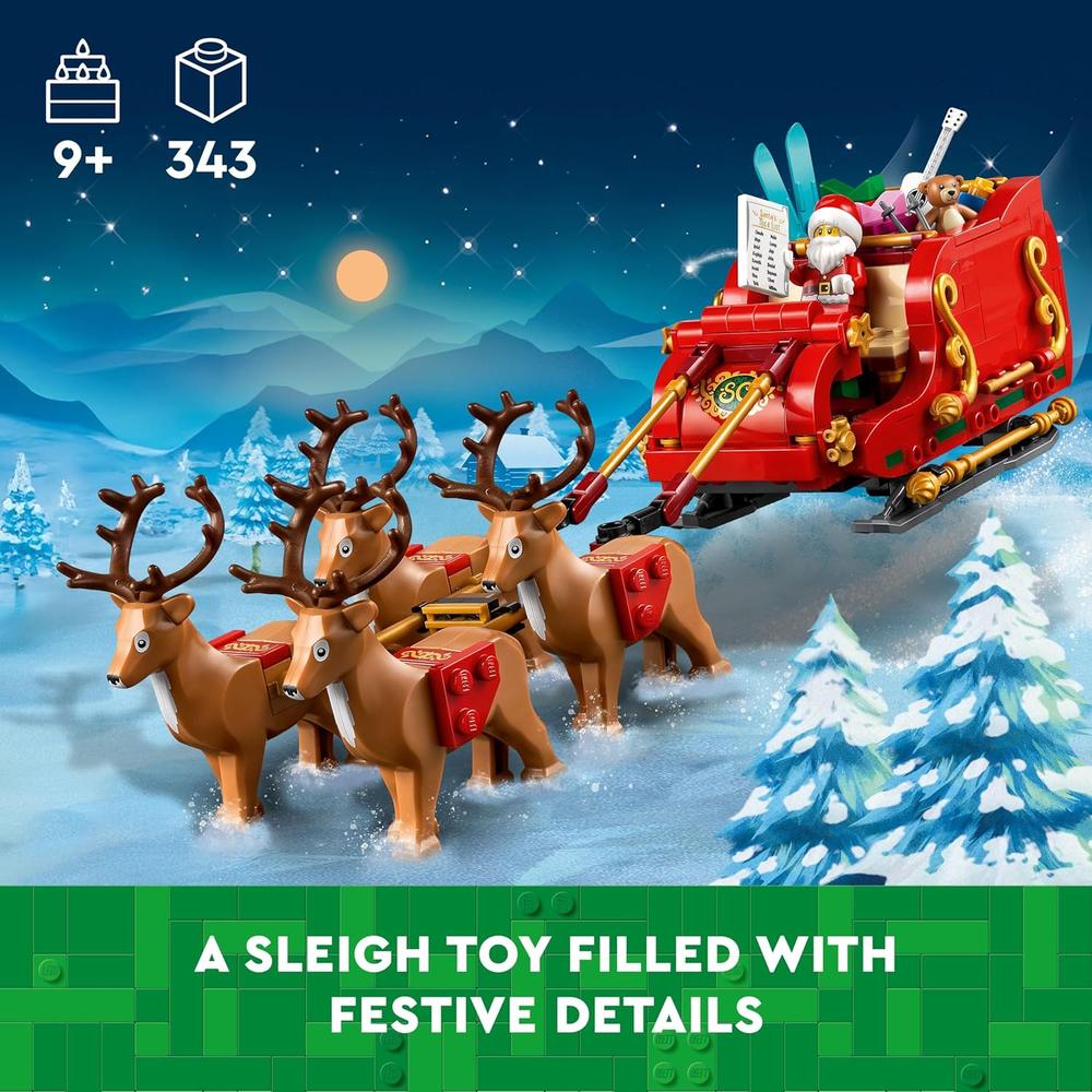 LEGO TRINEO DE PAPÁ NOEL JUGUETE DE CONSTRUCCIÓN CON RENOS Y FIGURA DE PAPÁ NOEL - 2