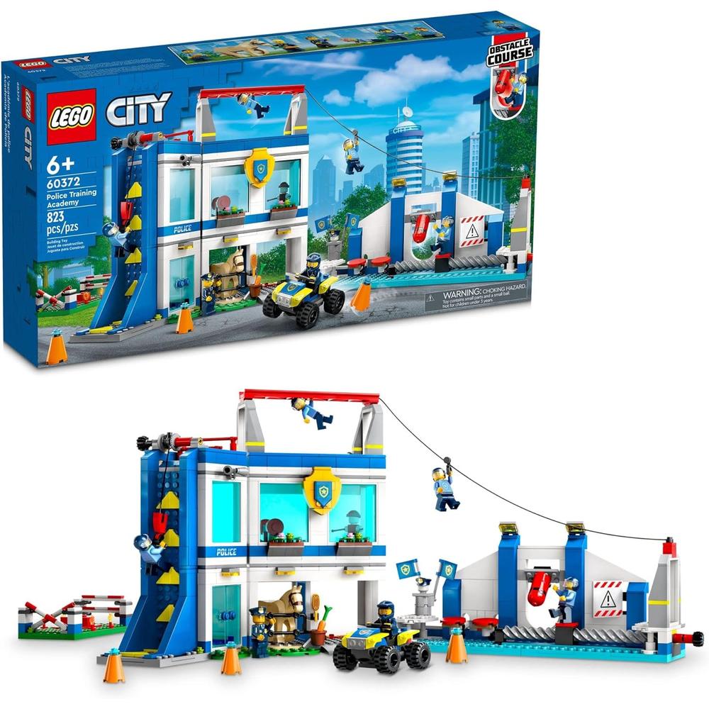 LEGO CITY ACADEMIA DE POLICÍA SET CON PISTA DE OBSTÁCULOS CABALLO Y MINIFIGURAS - 1