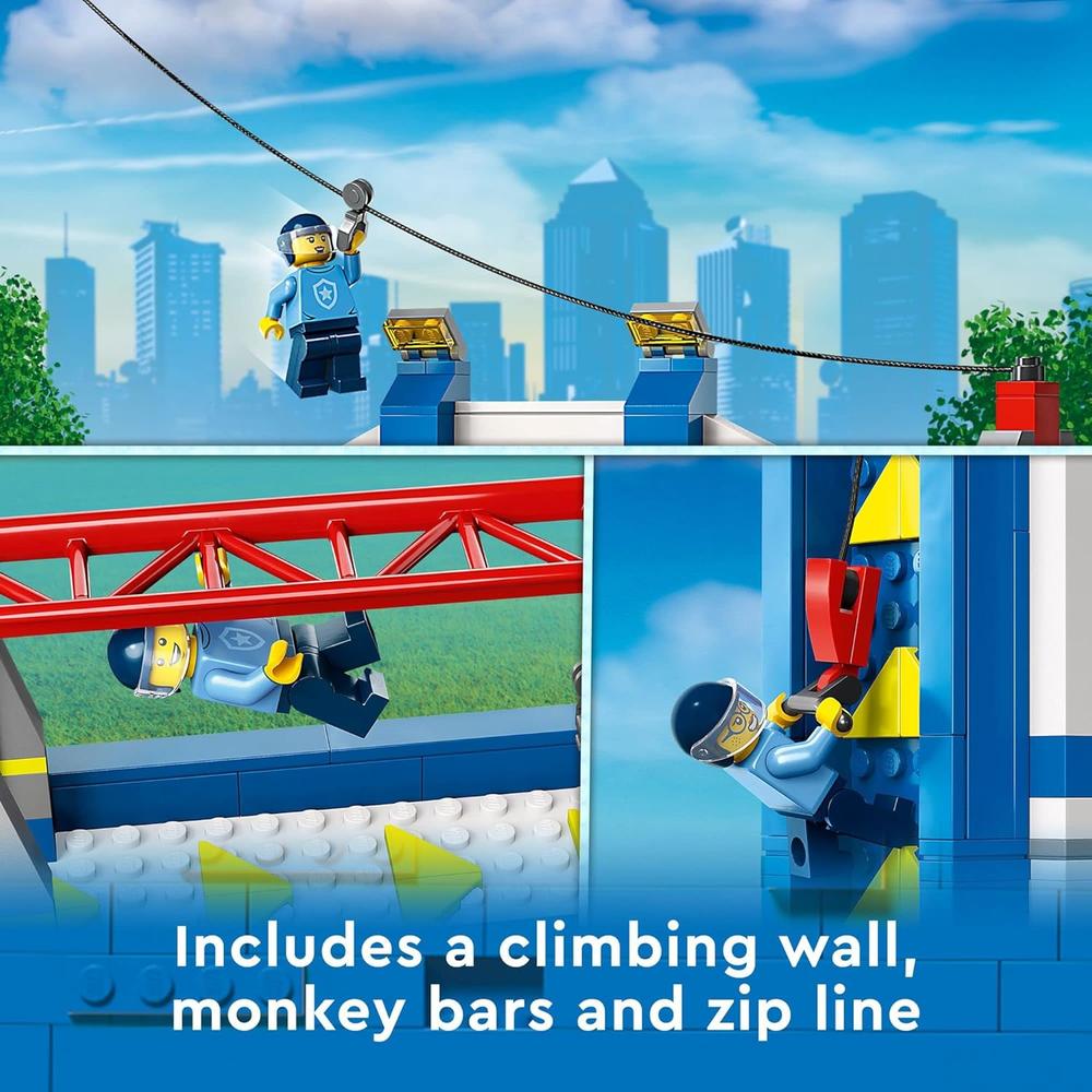 LEGO CITY ACADEMIA DE POLICÍA SET CON PISTA DE OBSTÁCULOS CABALLO Y MINIFIGURAS - 4