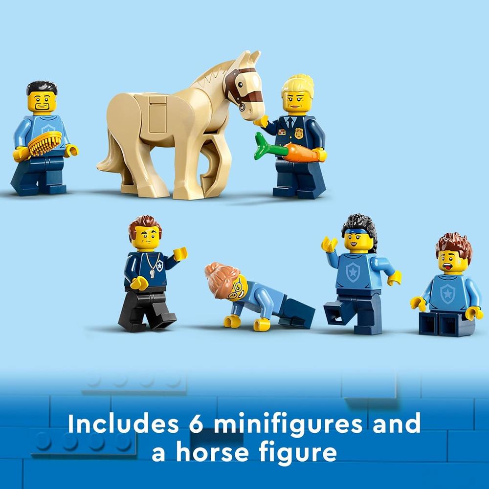LEGO CITY ACADEMIA DE POLICÍA SET CON PISTA DE OBSTÁCULOS CABALLO Y MINIFIGURAS - 6
