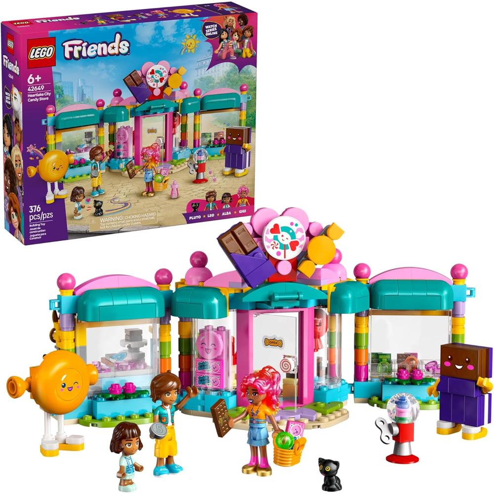 LEGO FRIENDS TIENDA DE DULCES HEARTLAKE CITY CON 2 MINIMUÑECAS Y GATO - 1