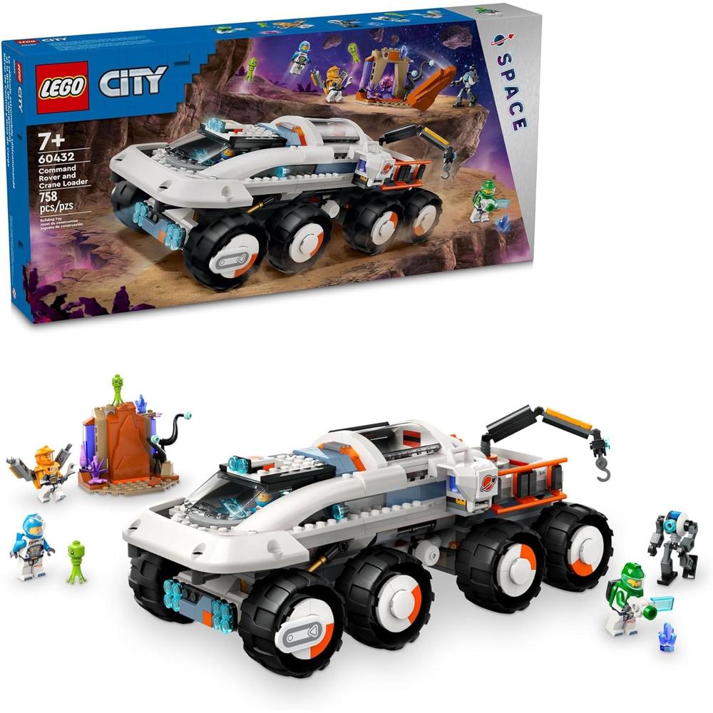 LEGO CITY VEHÍCULO EXPLORADOR Y GRÚA ESPACIAL CON ASTRONAUTAS Y ROBOT - 1