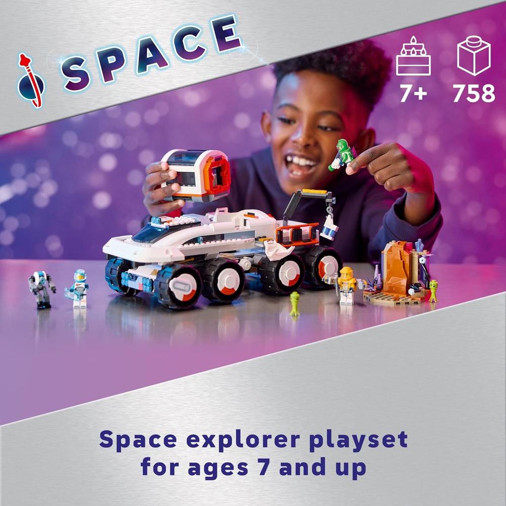 LEGO CITY VEHÍCULO EXPLORADOR Y GRÚA ESPACIAL CON ASTRONAUTAS Y ROBOT - 2