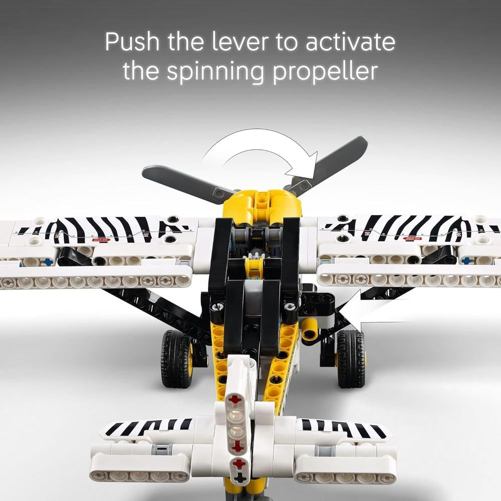 LEGO TECHNIC AVIÓN, JUGUETE DE CONSTRUCCIÓN CON HÉLICE GIRATORIA Y MOTOR DE PISTÓN - 3