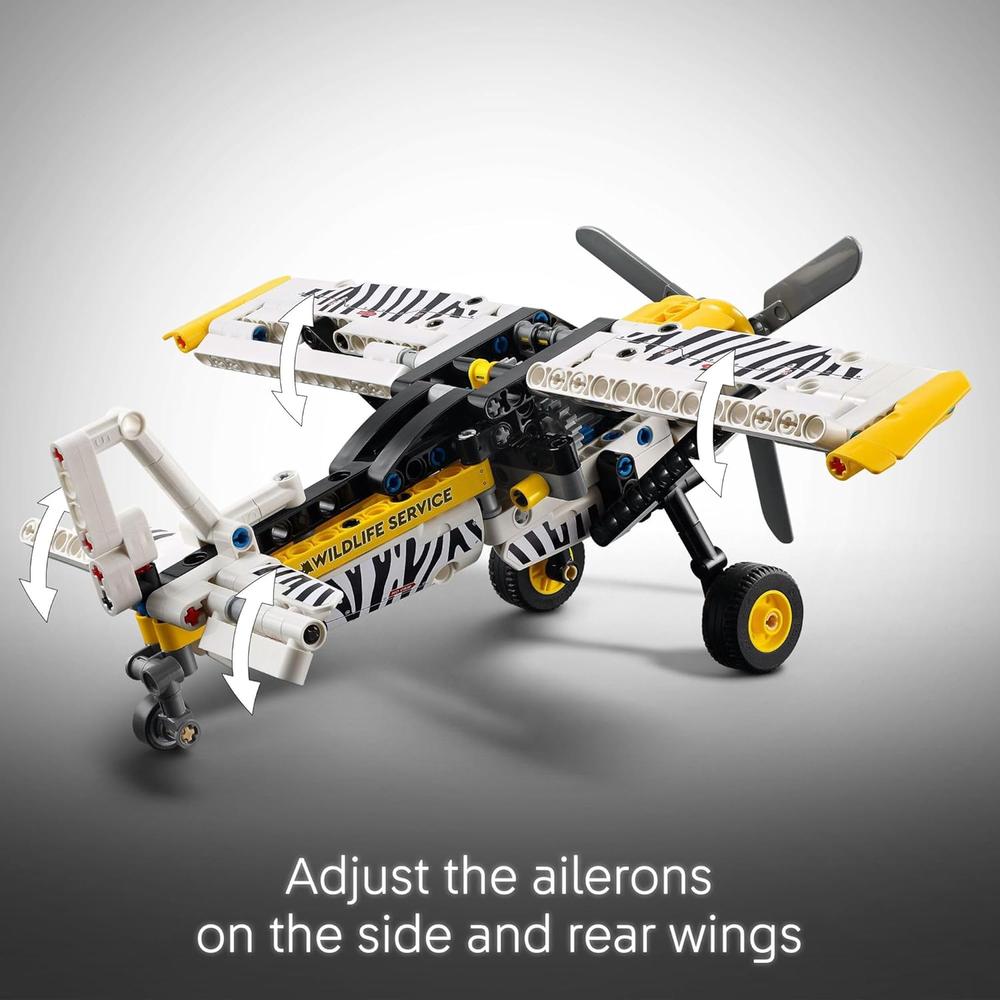 LEGO TECHNIC AVIÓN, JUGUETE DE CONSTRUCCIÓN CON HÉLICE GIRATORIA Y MOTOR DE PISTÓN - 4