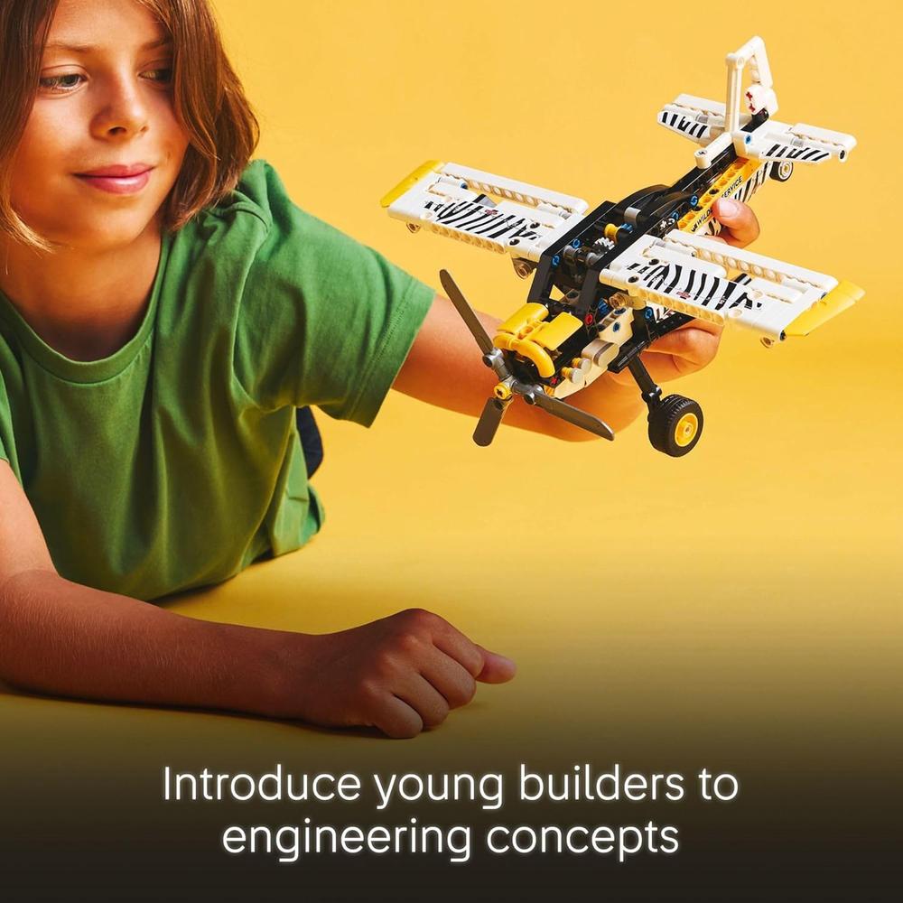 LEGO TECHNIC AVIÓN, JUGUETE DE CONSTRUCCIÓN CON HÉLICE GIRATORIA Y MOTOR DE PISTÓN - 5