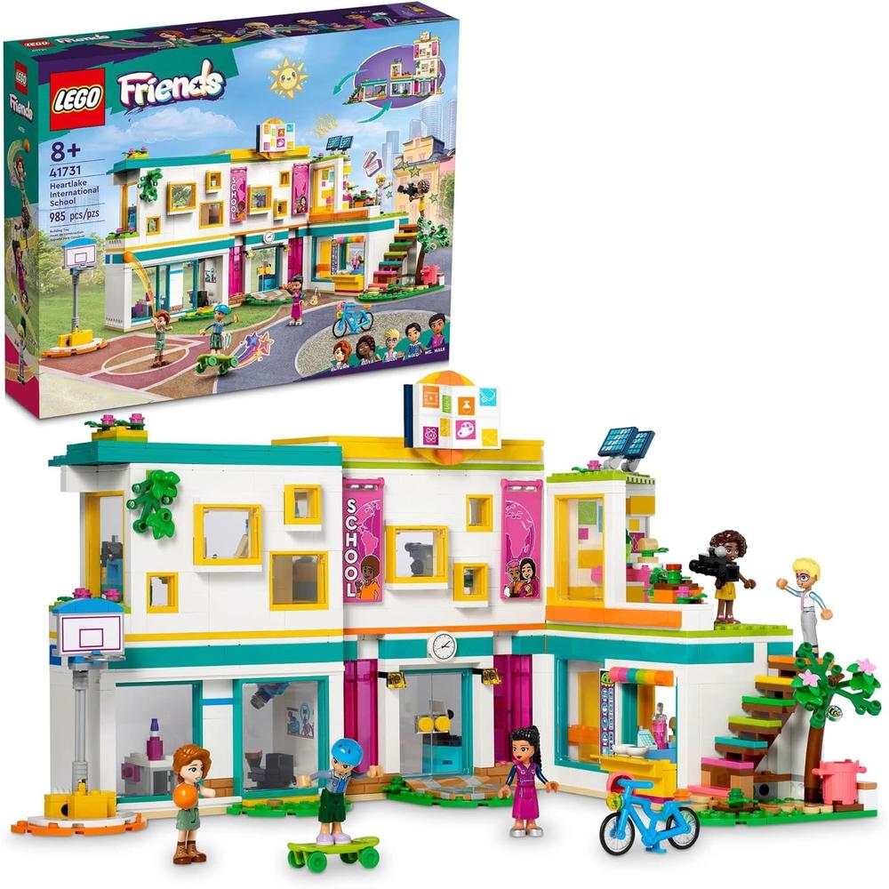 LEGO FRIENDS HEARTLAKE INTERNATIONAL SCHOOL SET CON 5 MINIMUÑECAS Y ACCESORIOS - 1