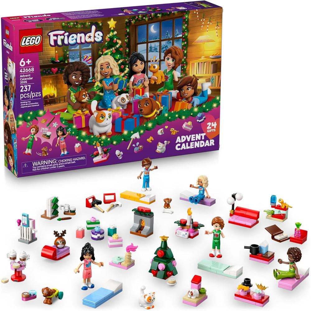 CALENDARIO DE ADVIENTO LEGO FRIENDS 2025, 24 SORPRESAS CON MINIMUÑECAS Y MASCOTAS - 1