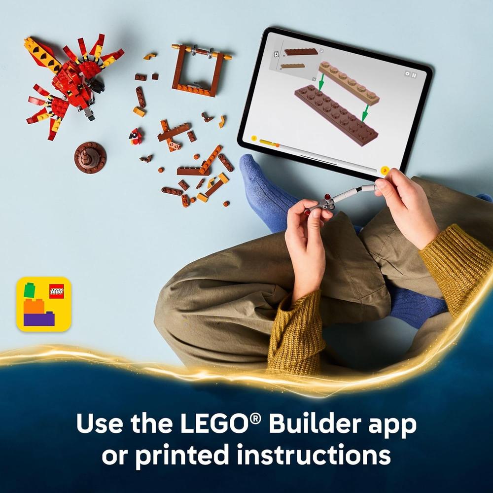 LEGO HARRY POTTER FAWKES, EL FÉNIX DE DUMBLEDORE, CONSTRUCCIÓN Y JUEGO - 6