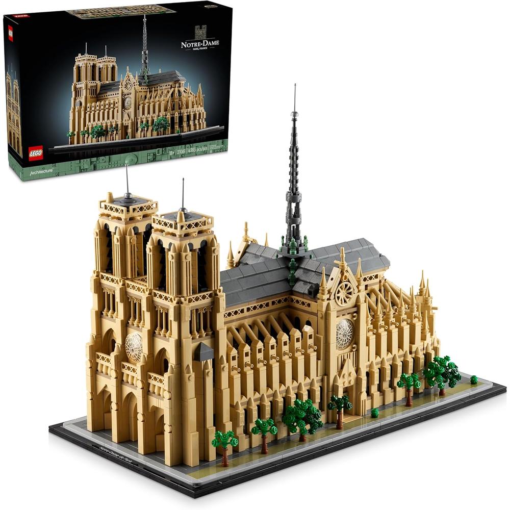 LEGO ARCHITECTURE NOTRE-DAME DE PARÍS, MAQUETA COLECCIONABLE PARA ADULTOS - 1