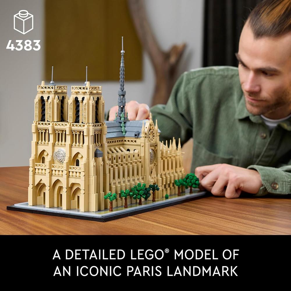 LEGO ARCHITECTURE NOTRE-DAME DE PARÍS, MAQUETA COLECCIONABLE PARA ADULTOS - 2