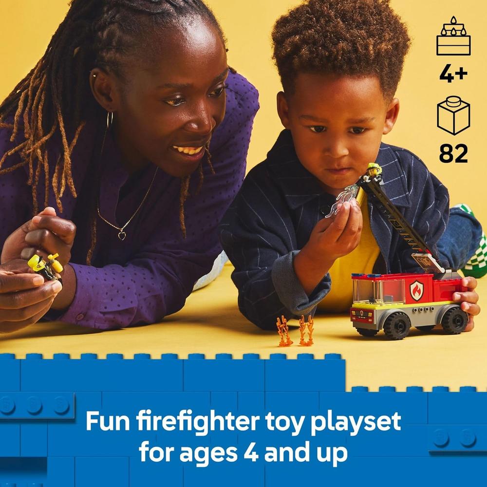 LEGO CITY CAMIÓN DE BOMBEROS CON ESCALERA, JUGUETE EDUCATIVO PREESCOLAR - 2
