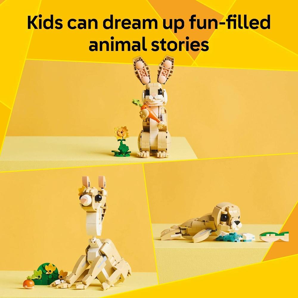 LEGO CREATOR 3 EN 1 CONEJITO, OPCIONES CONEJO, FOCA O LLAMA, FIGURAS DE ANIMALES - 3