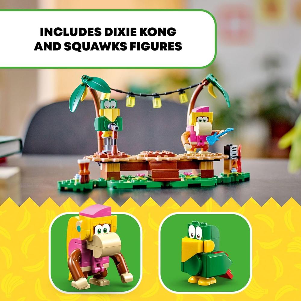 LEGO SUPER MARIO DIXIE KONG'S JUNGLE JAM SET CON FIGURAS Y ACCESORIOS MUSICALES - 4