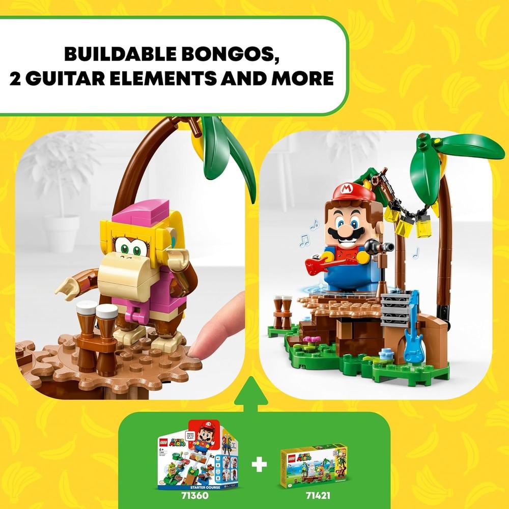 LEGO SUPER MARIO DIXIE KONG'S JUNGLE JAM SET CON FIGURAS Y ACCESORIOS MUSICALES - 5