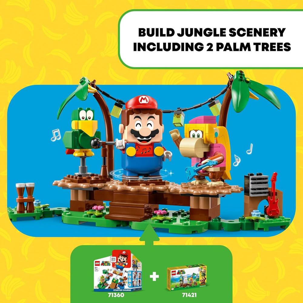LEGO SUPER MARIO DIXIE KONG'S JUNGLE JAM SET CON FIGURAS Y ACCESORIOS MUSICALES - 6