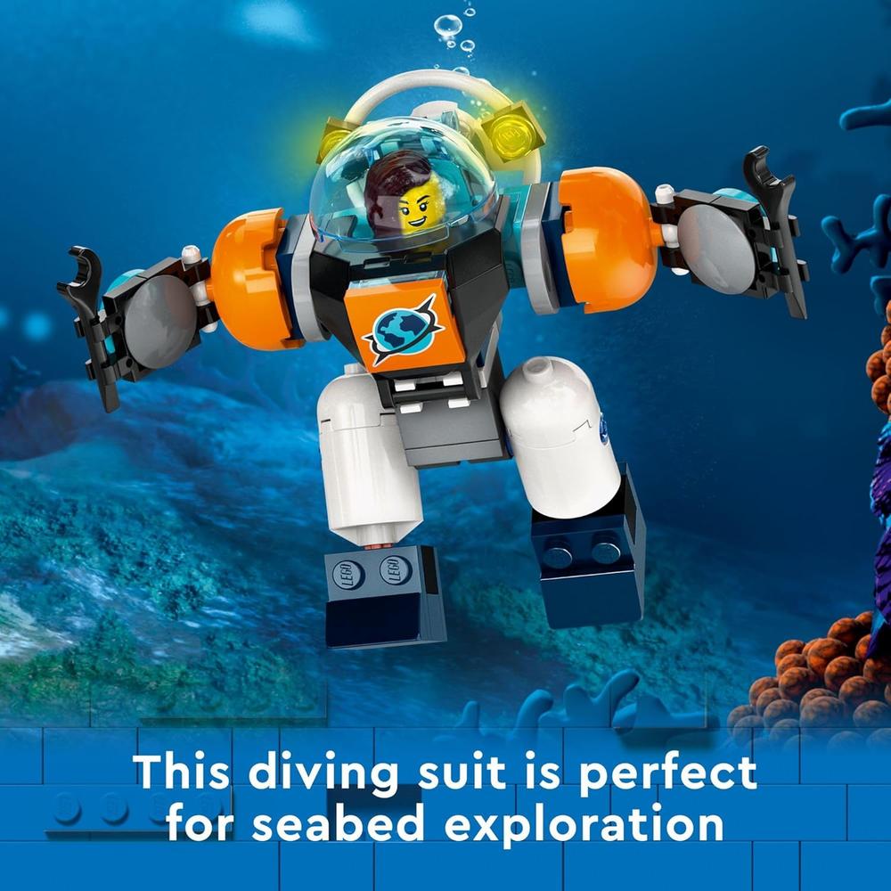 LEGO CITY SUBMARINO EXPLORADOR DE AGUAS PROFUNDAS SET DE CONSTRUCCIÓN CON TIBURONES Y MINIFIGURAS - 5