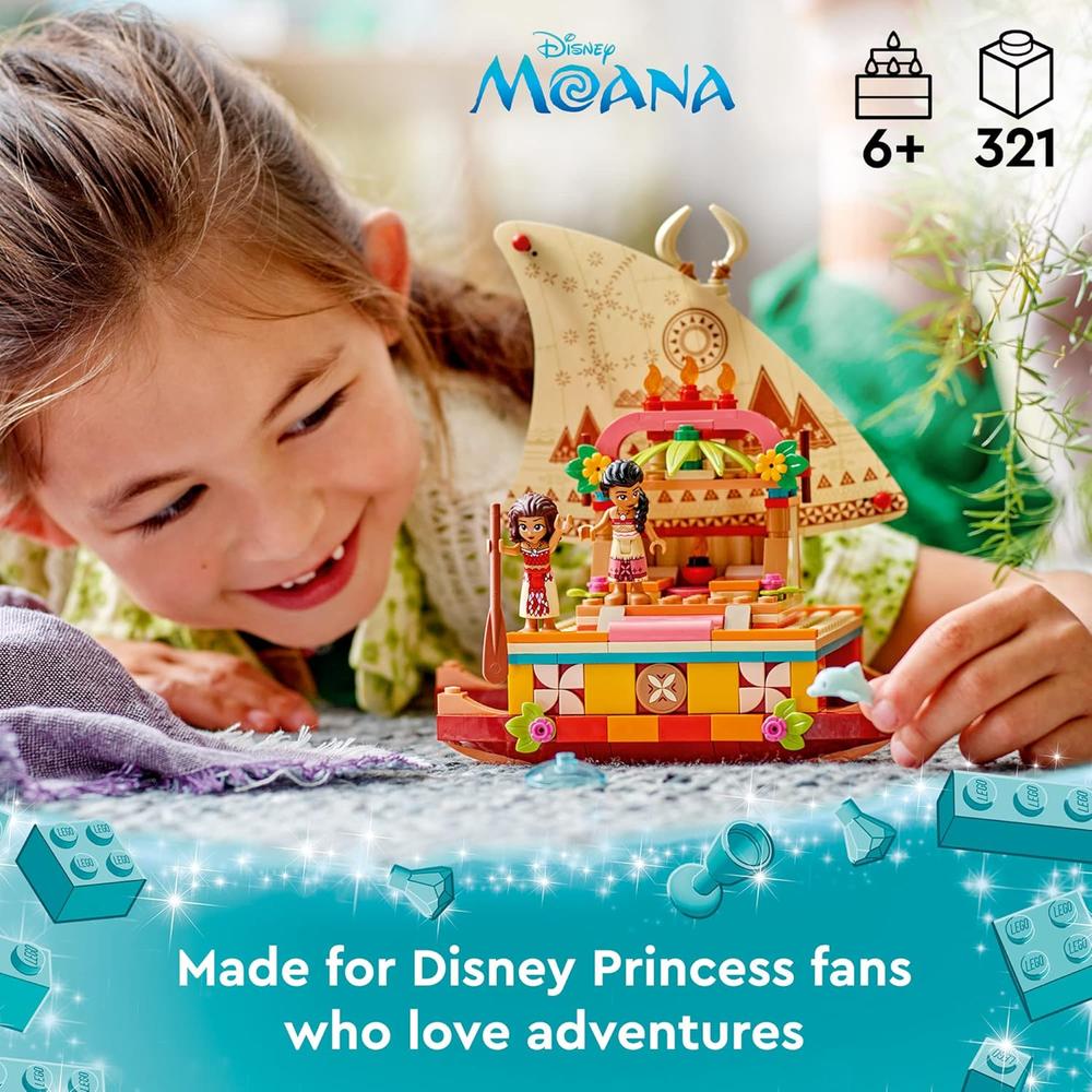 LEGO DISNEY PRINCESS BARCO DE MOANA SET DE JUGUETE CON MINIMUÑECAS Y DELFÍN - 2