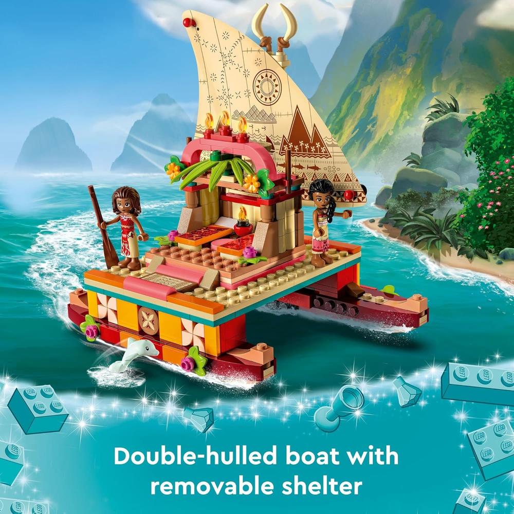 LEGO DISNEY PRINCESS BARCO DE MOANA SET DE JUGUETE CON MINIMUÑECAS Y DELFÍN - 4