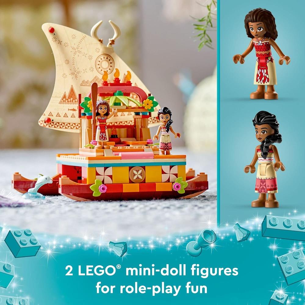 LEGO DISNEY PRINCESS BARCO DE MOANA SET DE JUGUETE CON MINIMUÑECAS Y DELFÍN - 6