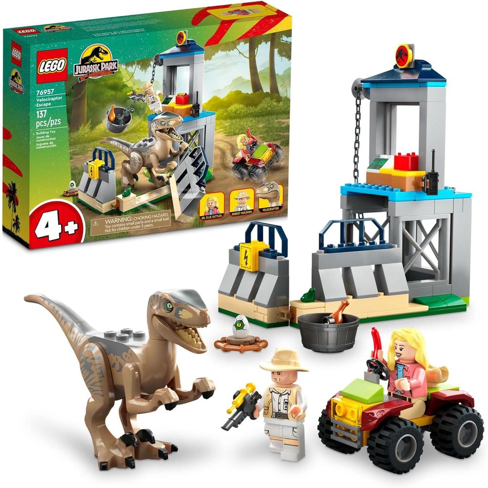 LEGO JURASSIC PARK ESCAPE DEL VELOCIRAPTOR SET DE CONSTRUCCIÓN INFANTIL - 1
