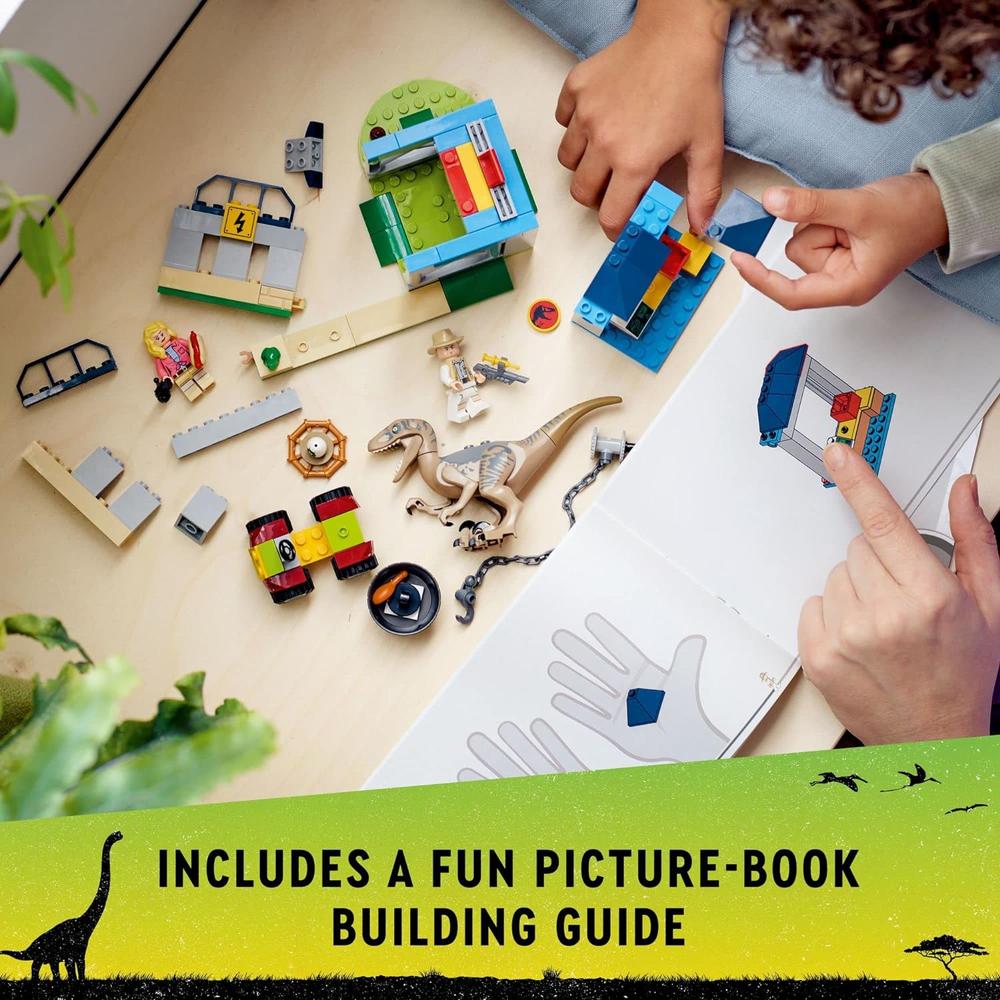 LEGO JURASSIC PARK ESCAPE DEL VELOCIRAPTOR SET DE CONSTRUCCIÓN INFANTIL - 5