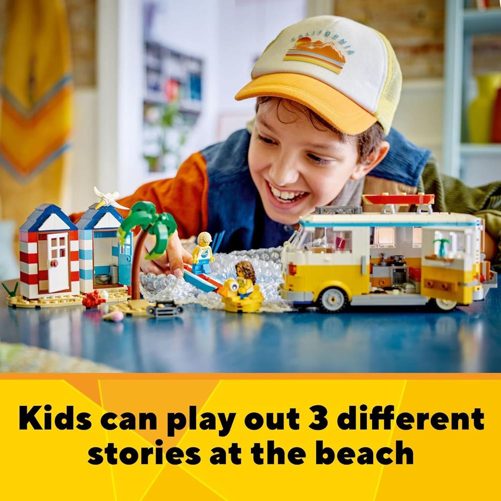LEGO CREATOR 3 EN 1 FURGONETA CAMPER DE PLAYA SET CON HELADERÍA Y CASA - 3