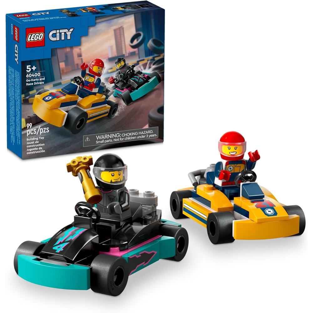 LEGO CITY KARTS Y PILOTOS DE CARRERAS, SET DE CONSTRUCCIÓN PARA NIÑOS - 1