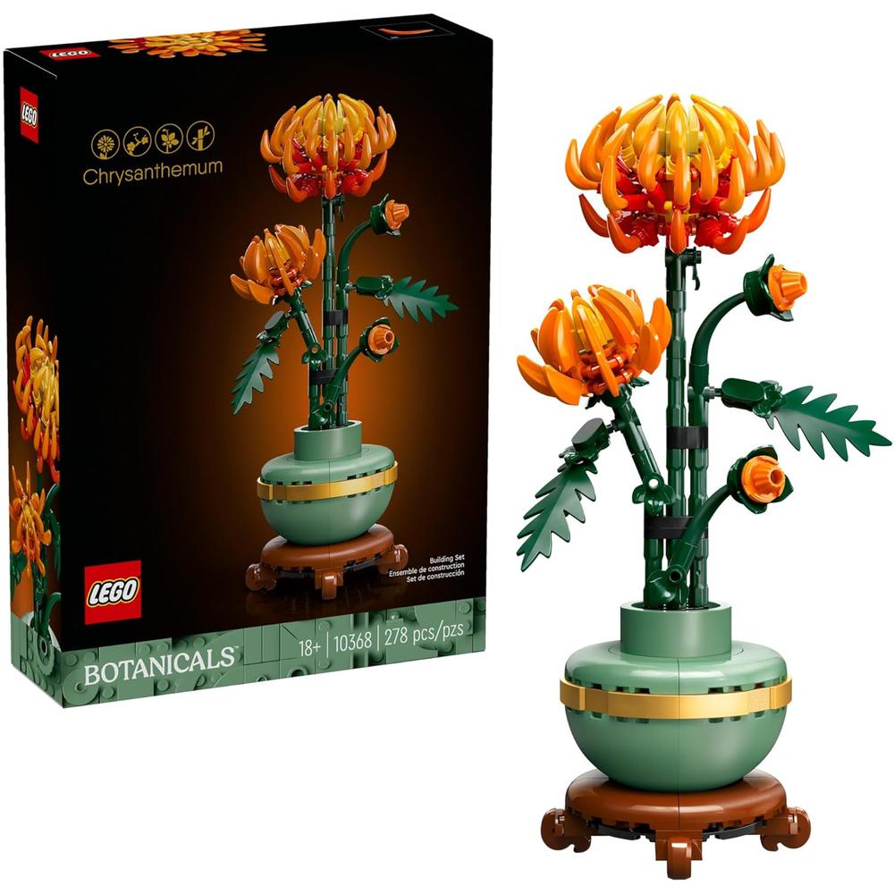 SET DE CRISANTEMO BOTÁNICO LEGO, FLOR ARTIFICIAL Y DECORACIÓN PARA ADULTOS - 1