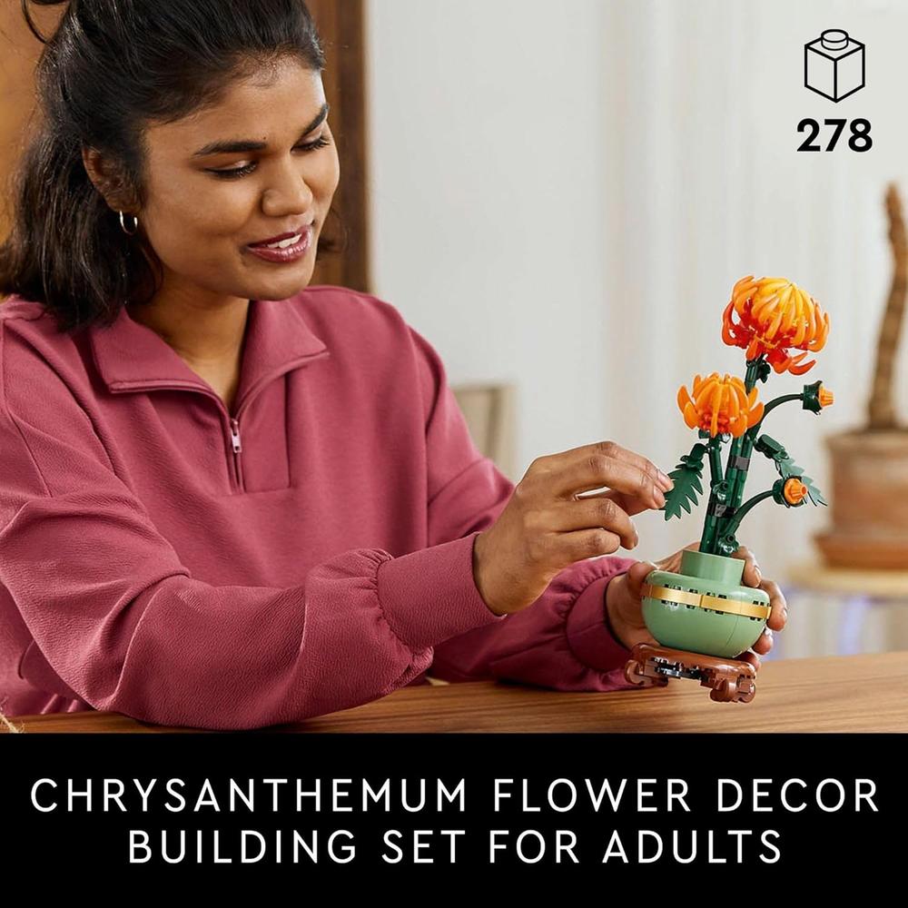 SET DE CRISANTEMO BOTÁNICO LEGO, FLOR ARTIFICIAL Y DECORACIÓN PARA ADULTOS - 2
