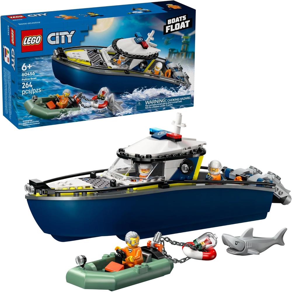 LEGO CITY PERSECUCIÓN POLICIAL EN LANCHA, CONSTRUCCIÓN Y JUEGO DE SIMULACIÓN - 1