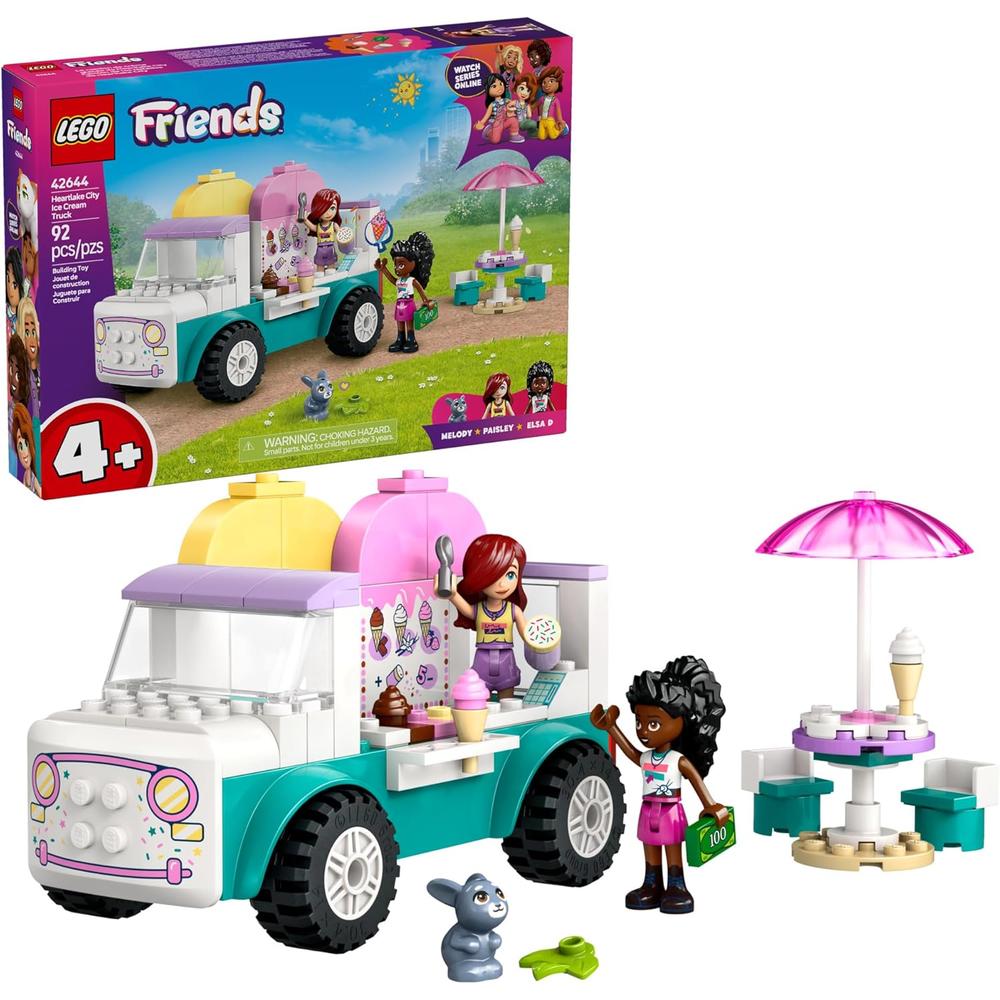 LEGO FRIENDS CAMIÓN DE HELADOS HEARTLAKE CITY, JUGUETE PREESCOLAR CON MINIMUÑECAS - 1