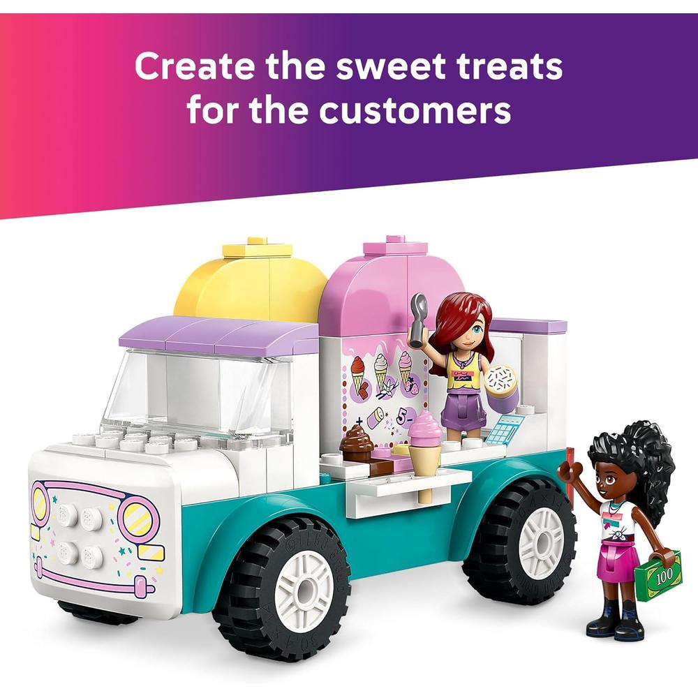 LEGO FRIENDS CAMIÓN DE HELADOS HEARTLAKE CITY, JUGUETE PREESCOLAR CON MINIMUÑECAS - 5