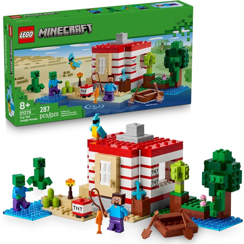 LEGO MINECRAFT CASA DE LA JUNGLA CON TNT, JUGUETE DE CONSTRUCCIÓN COLECCIONABLE - 1