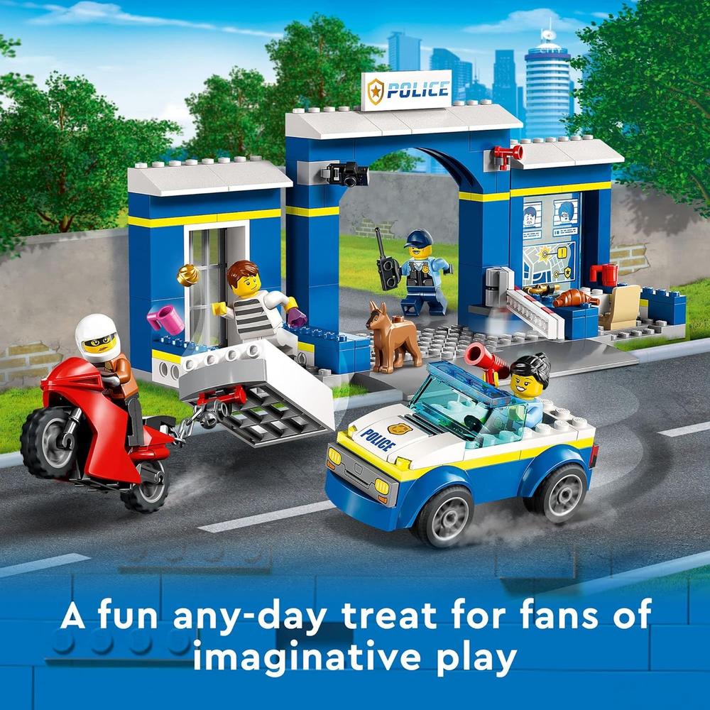 LEGO CITY PERSECUCIÓN EN COMISARÍA SET CON COCHE MOTO Y FIGURAS DE POLICÍA - 6