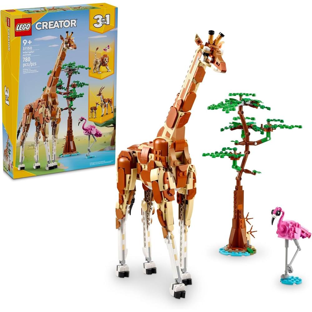 LEGO CREATOR 3 EN 1 ANIMALES DE SAFARI: JIRAFA, GACELA O LEÓN PARA NIÑOS - 1