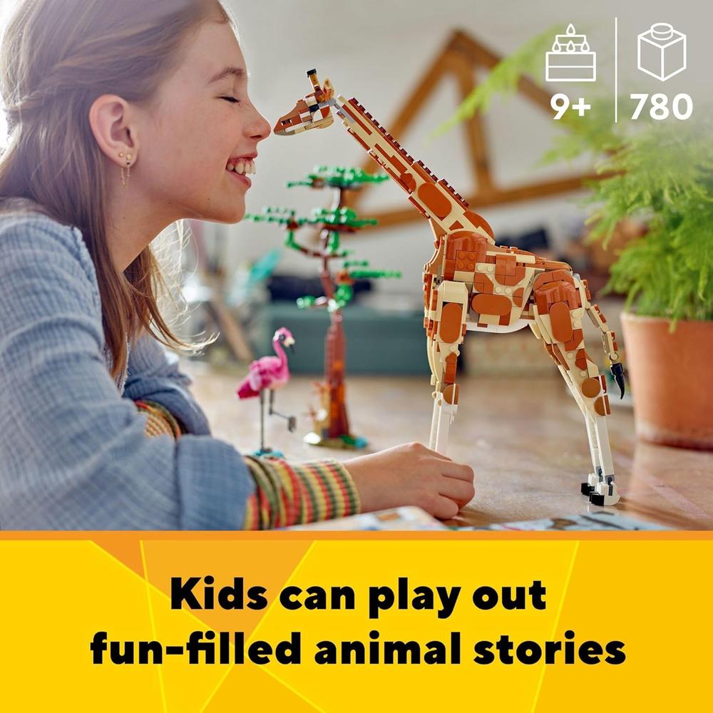 LEGO CREATOR 3 EN 1 ANIMALES DE SAFARI: JIRAFA, GACELA O LEÓN PARA NIÑOS - 3