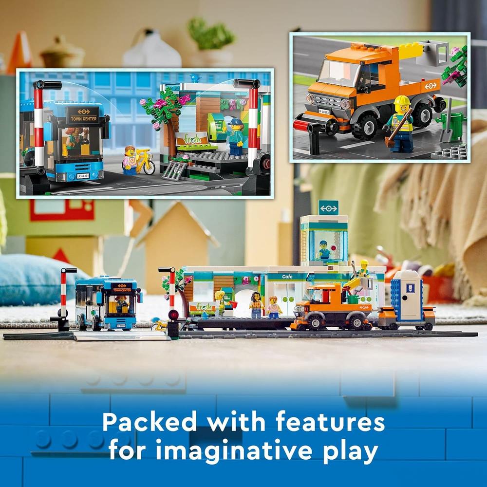 LEGO CITY ESTACIÓN DE TREN SET DE CONSTRUCCIÓN CON AUTOBÚS VAGÓN Y VÍAS - 3