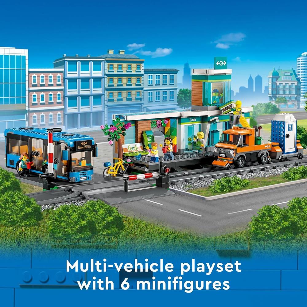 LEGO CITY ESTACIÓN DE TREN SET DE CONSTRUCCIÓN CON AUTOBÚS VAGÓN Y VÍAS - 4